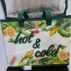 Reusable Tote Garden Print Hot & Cold 2 Insulated w/Name Tag