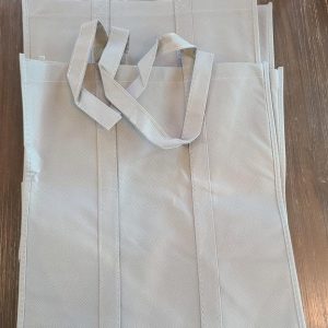 Reusable Tote Bags (2) Grey w Name Tags