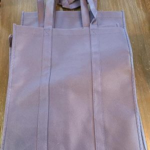 Reusable Tote Bags (2) Purple w Name Tags